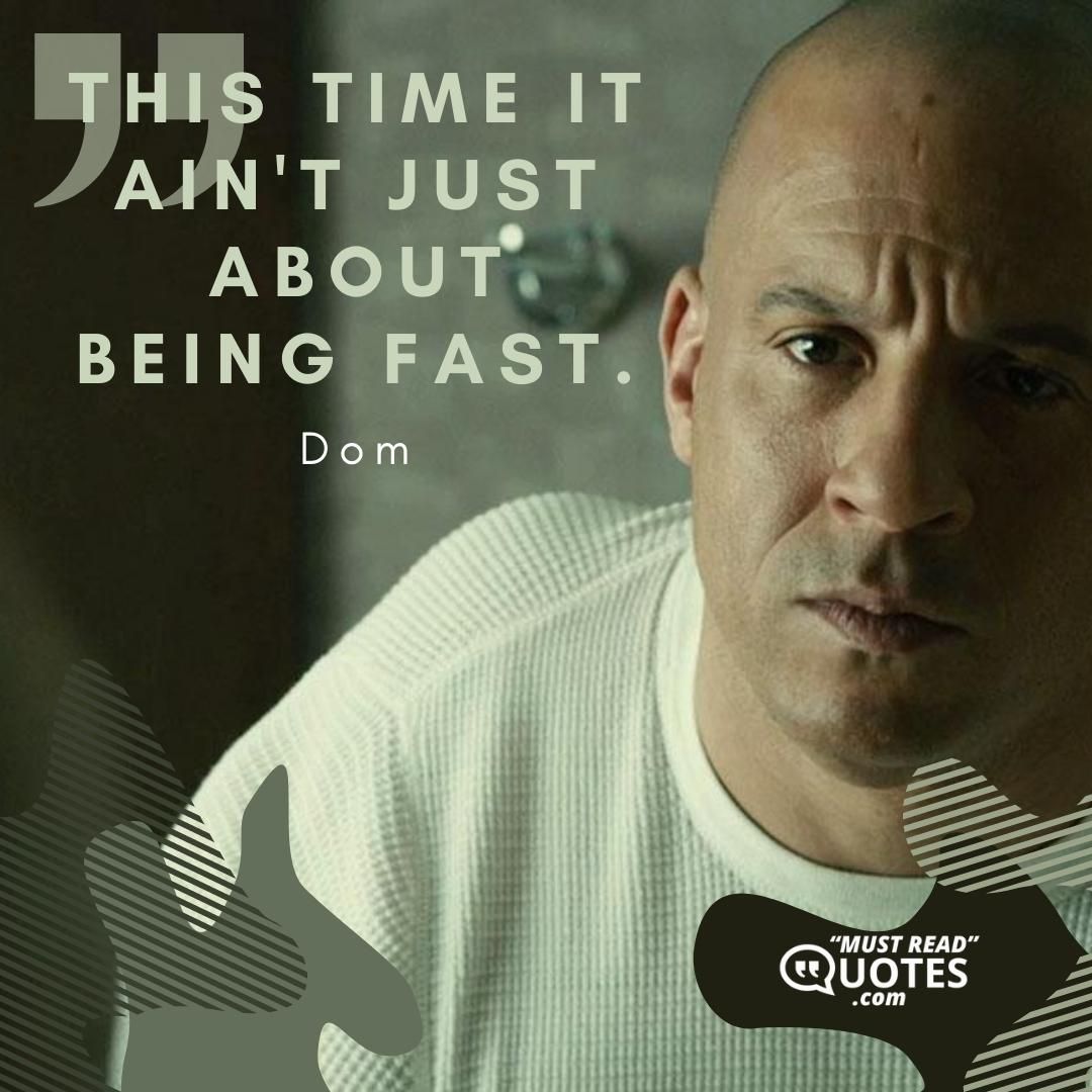 This time it ain't just about being fast.