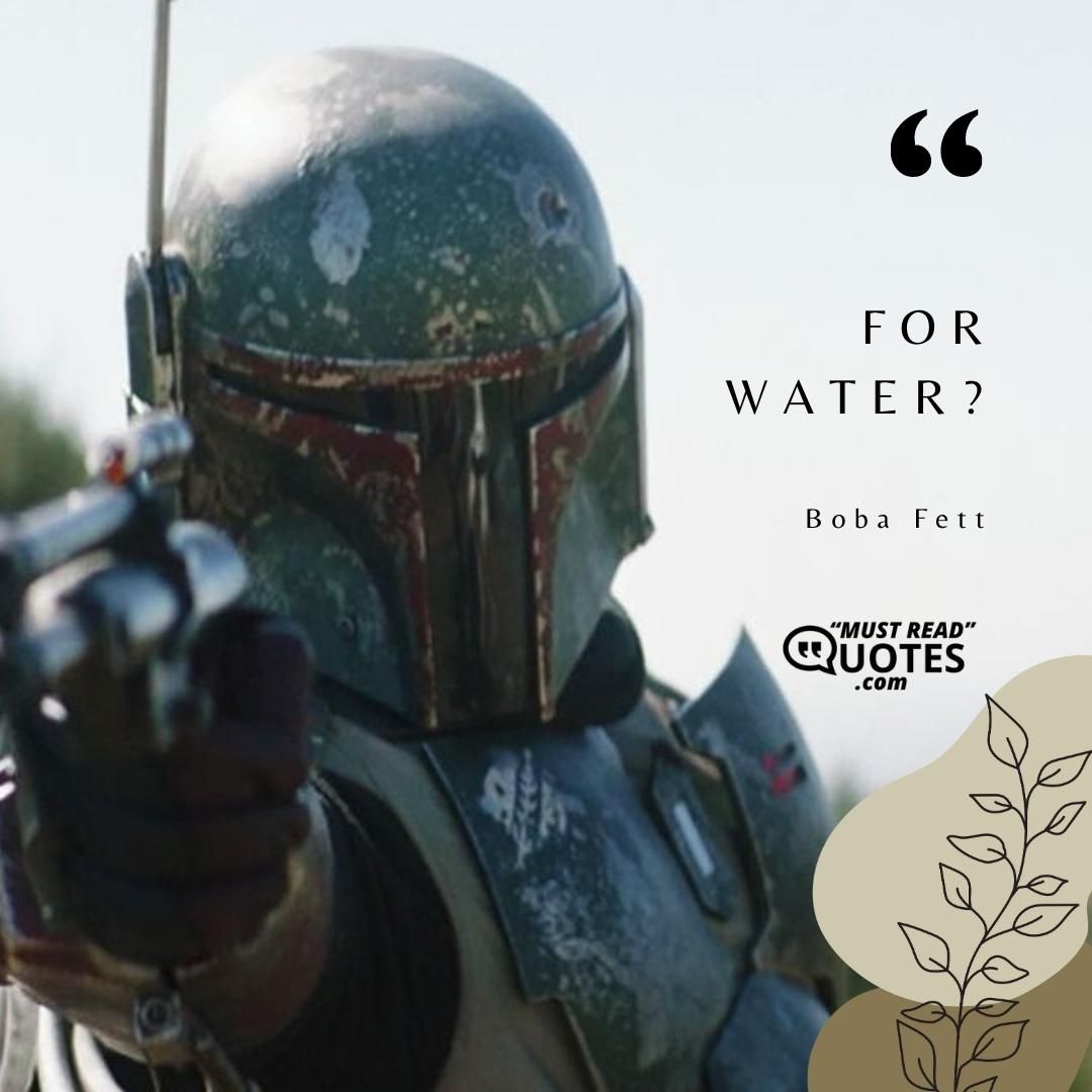 For water?