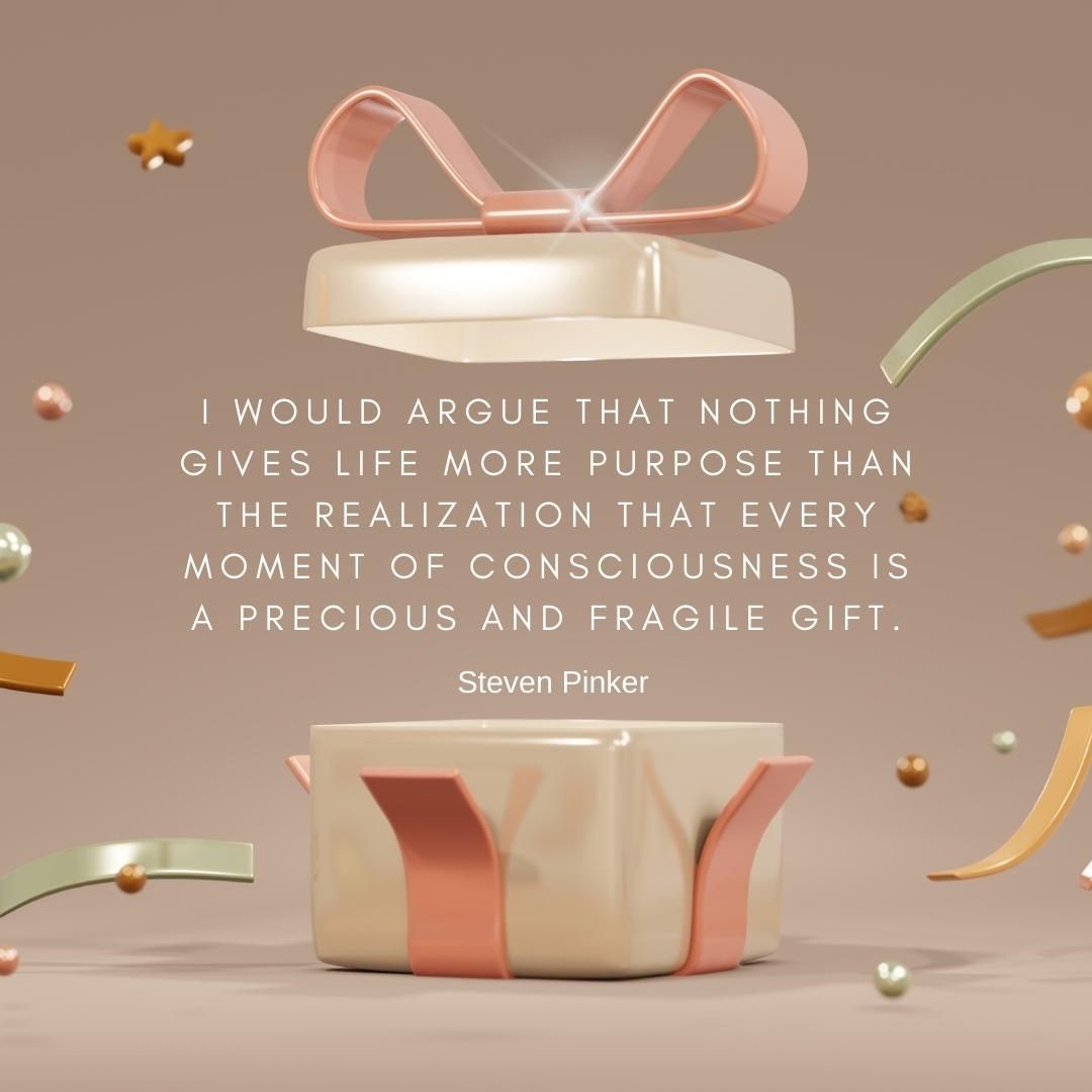I would argue that nothing gives life more purpose than the realization that every moment of consciousness is a precious and fragile gift.