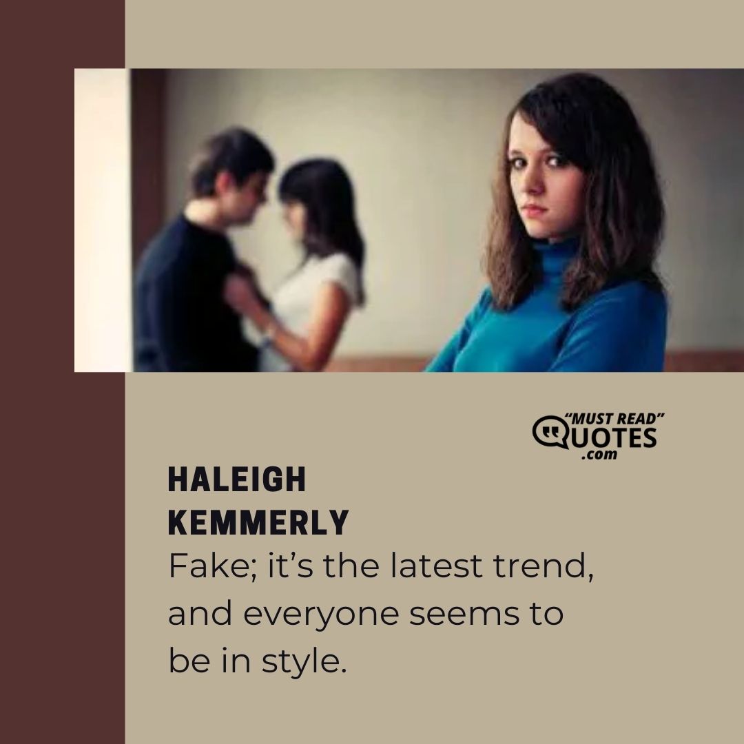 Fake; it’s the latest trend, and everyone seems to be in style.