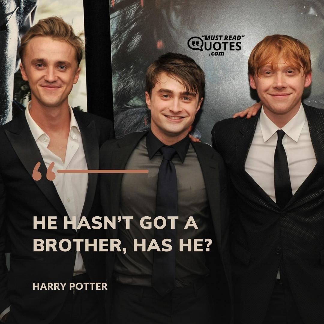 He hasn’t got a brother, has he?