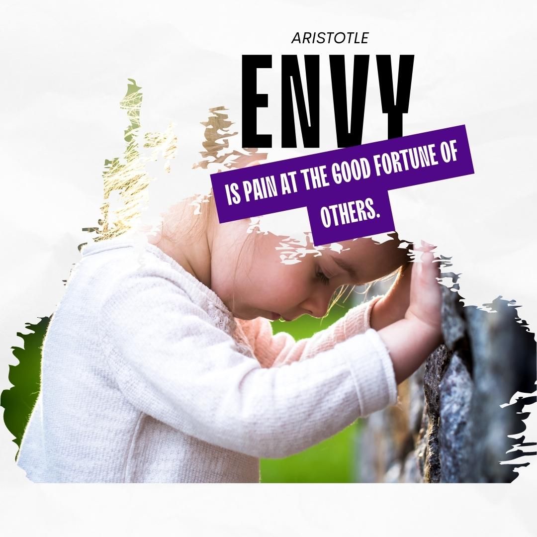 Envy is pain at the good fortune of others.