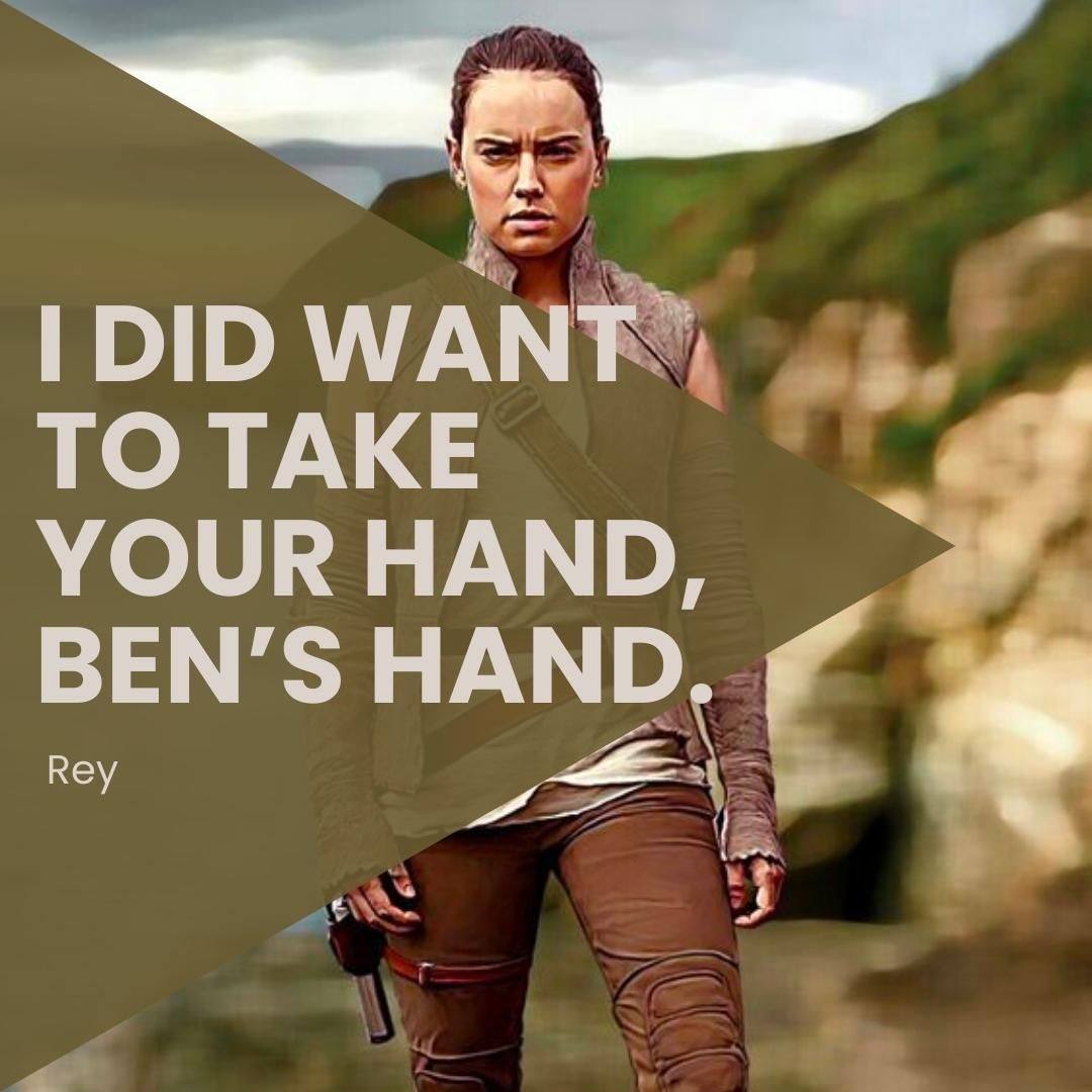 I did want to take your hand, Ben’s hand.