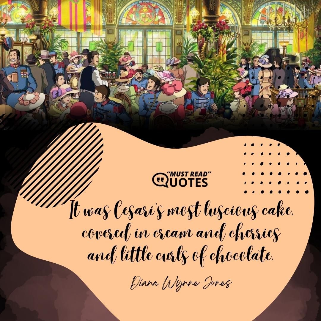 It was Cesari’s most luscious cake, covered in cream and cherries and little curls of chocolate.