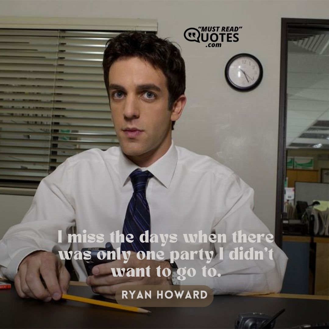 I miss the days when there was only one party I didn't want to go to.