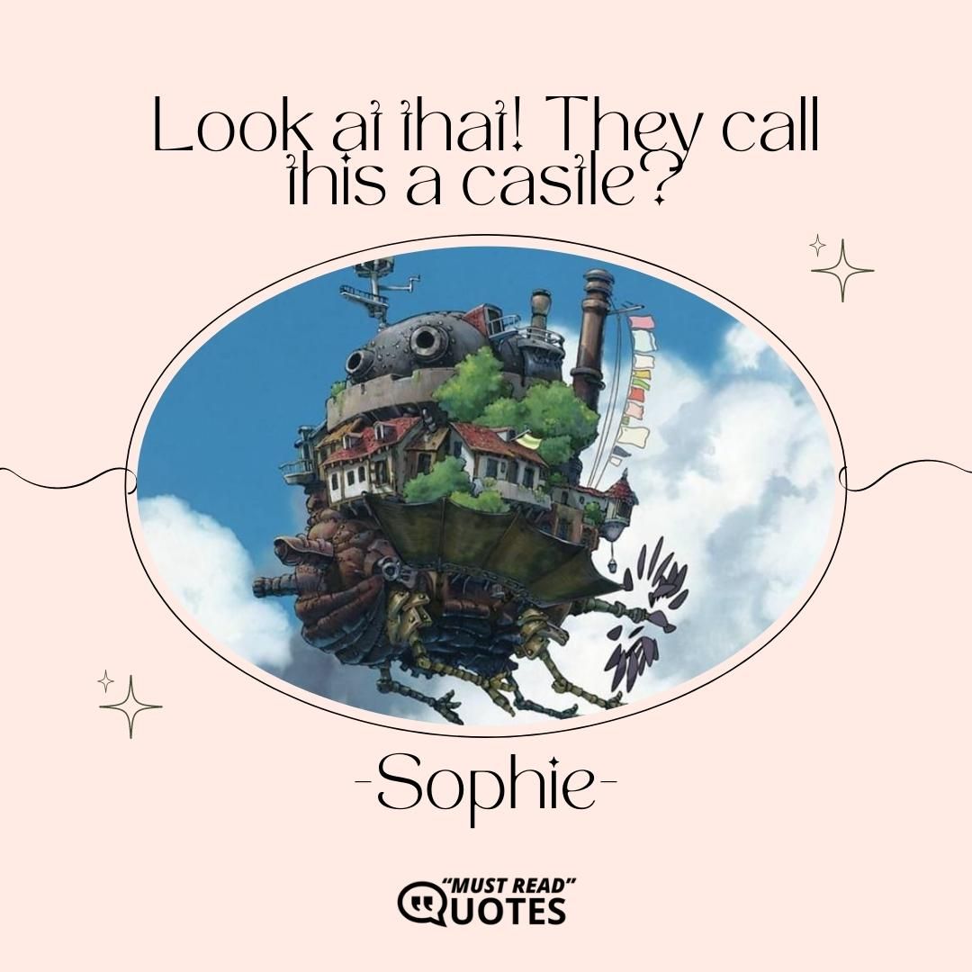 Look at that! They call this a castle?