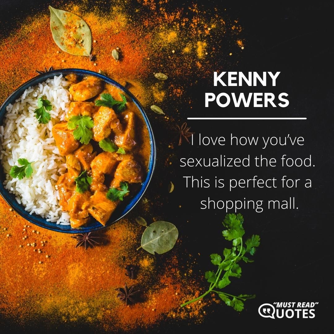 I love how you’ve sexualized the food. This is perfect for a shopping mall.
