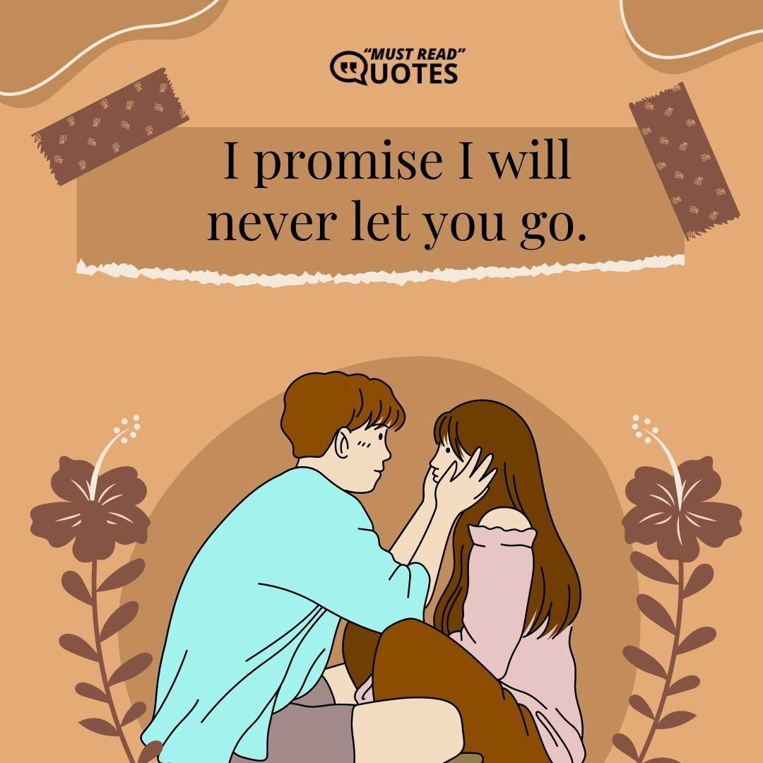 I promise I will never let you go.