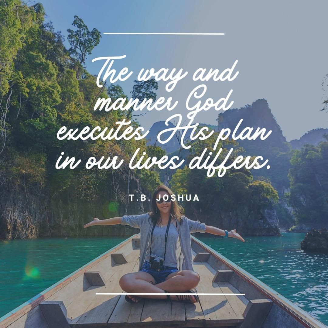 The way and manner God executes His plan in our lives differs.