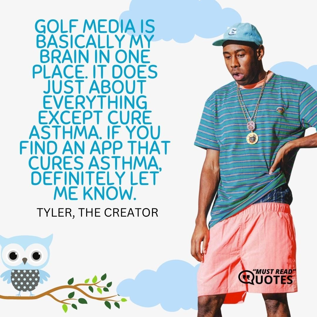 Golf Media is basically my brain in one place. It does just about everything except cure asthma. If you find an app that cures asthma, definitely let me know.