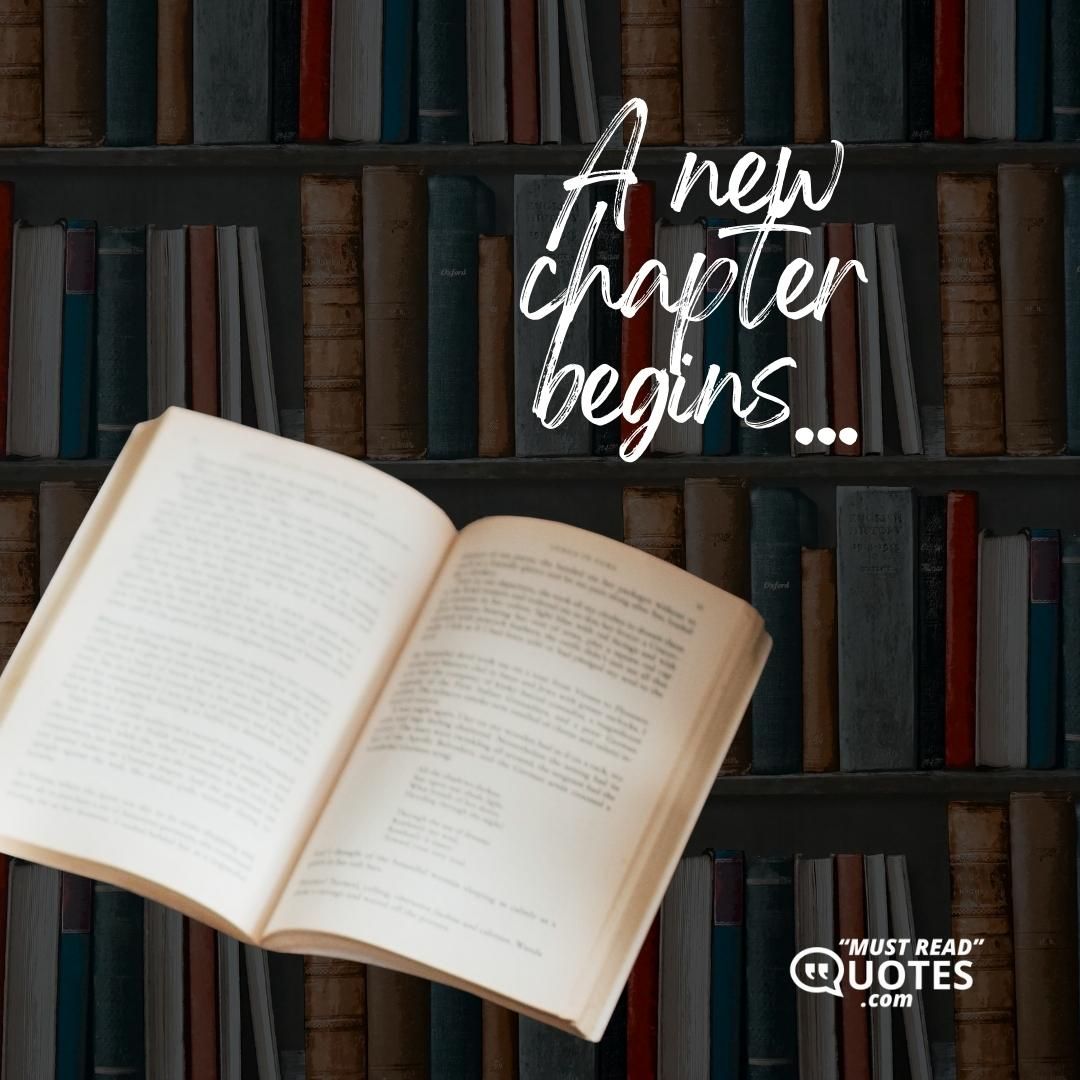 A new chapter begins…