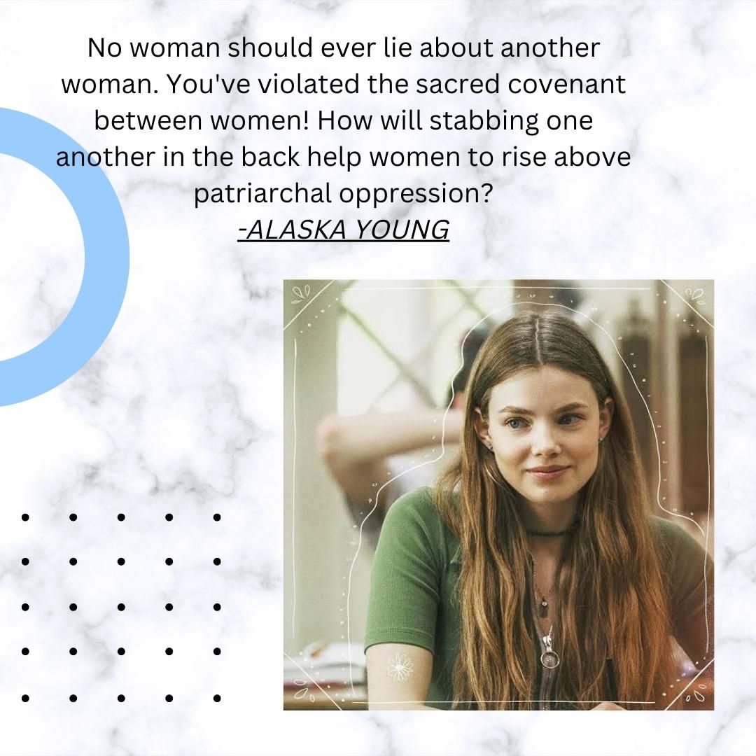 No woman should ever lie about another woman. You've violated the sacred covenant between women! How will stabbing one another in the back help women to rise above patriarchal oppression?