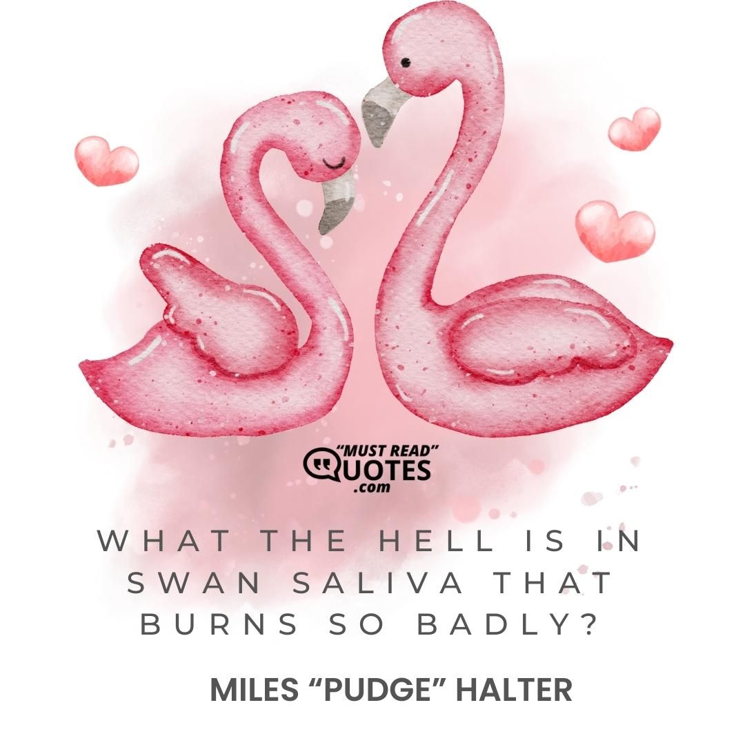 What the hell is in swan saliva that burns so badly?