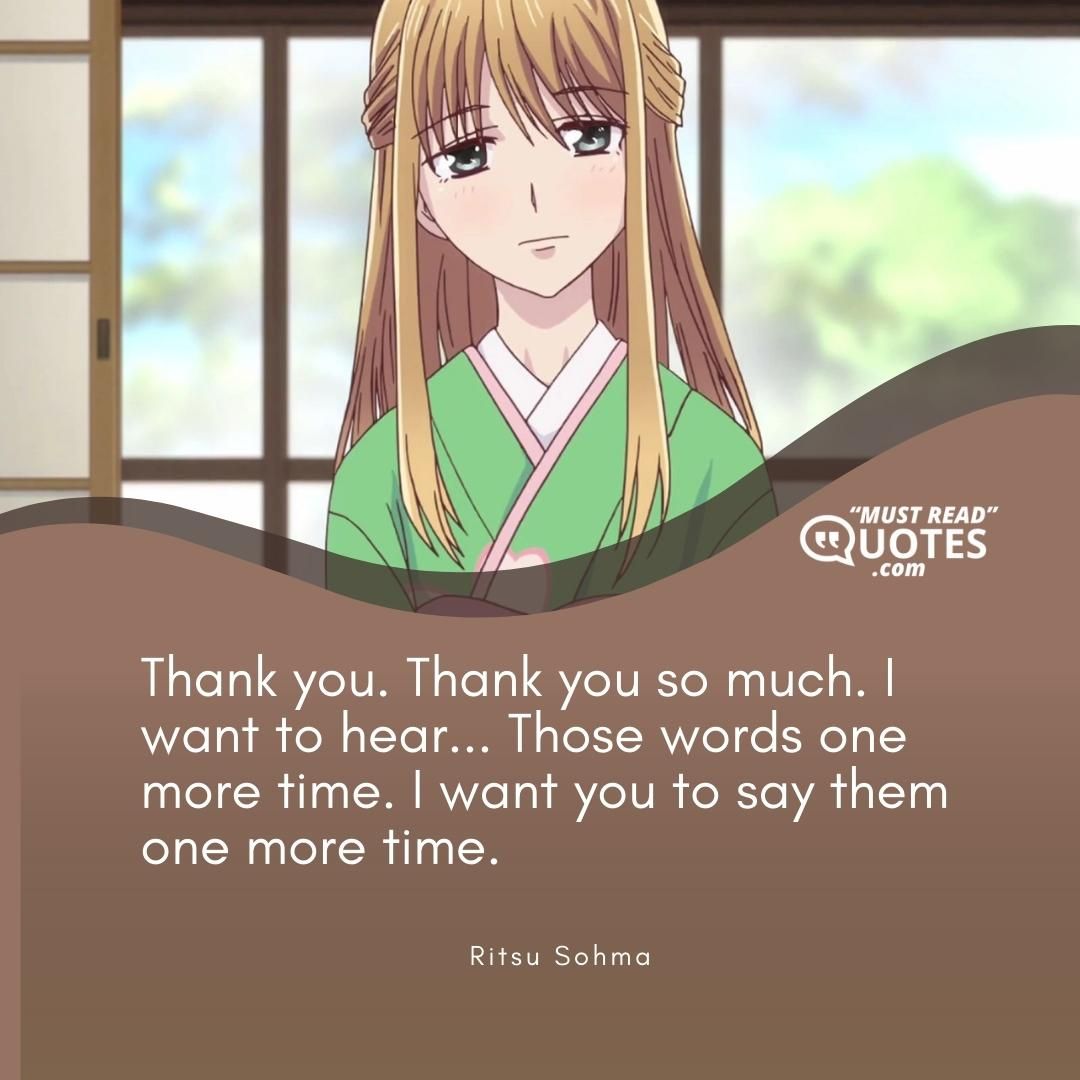 Thank you. Thank you so much. I want to hear... Those words one more time. I want you to say them one more time.