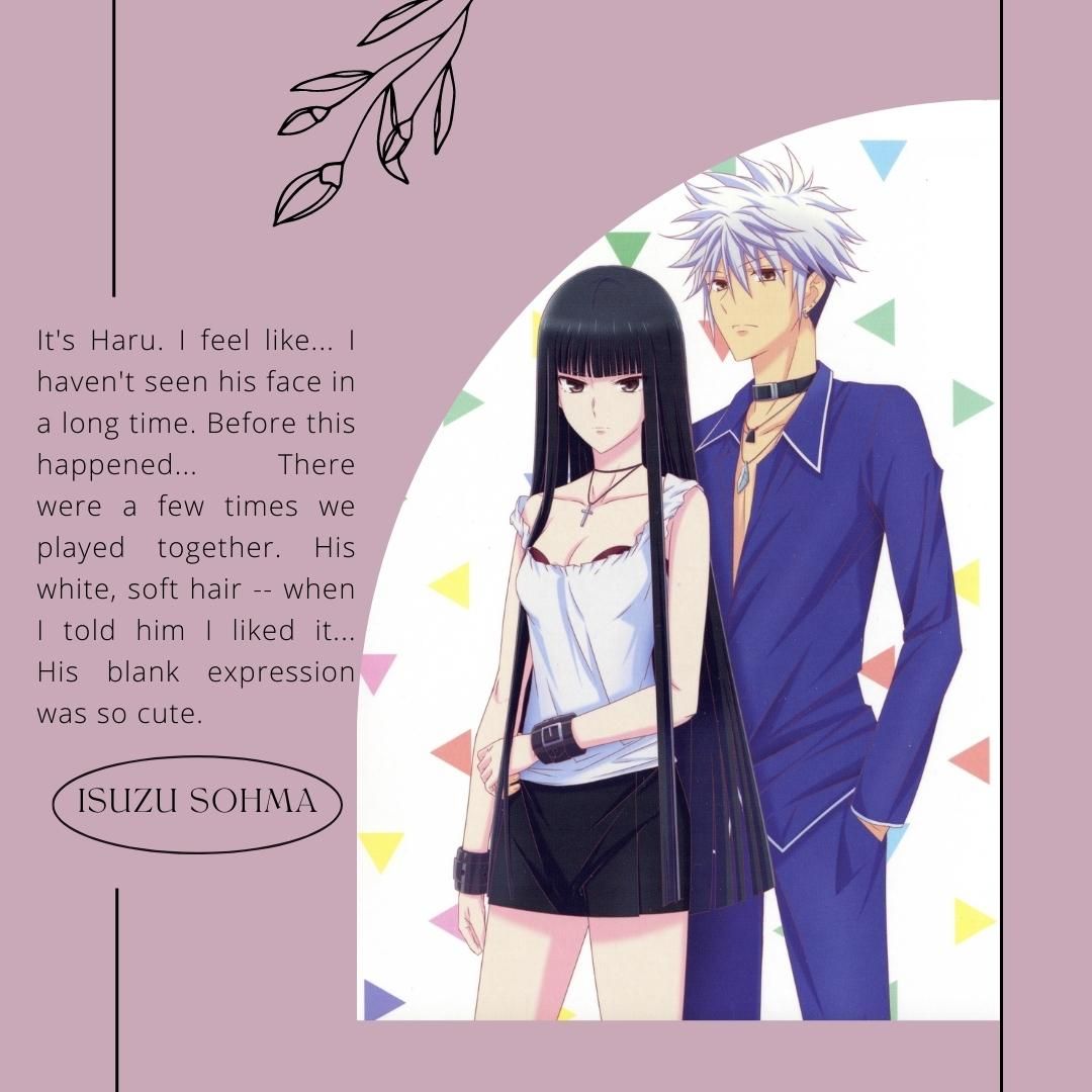It's Haru. I feel like... I haven't seen his face in a long time. Before this happened... There were a few times we played together. His white, soft hair -- when I told him I liked it... His blank expression was so cute.