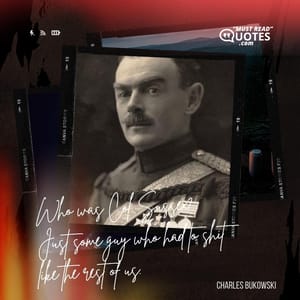 Who was Col. Sussex? Just some guy who had to shit like the rest of us.