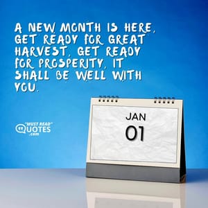 A new month is here, Get ready for great harvest, Get ready for prosperity, It shall be well with you.