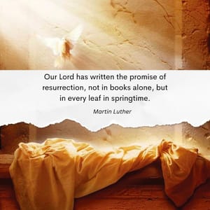 Our Lord has written the promise of resurrection, not in books alone, but in every leaf in springtime.