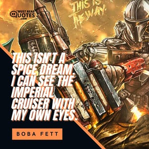 This isn't a spice dream. I can see the Imperial cruiser with my own eyes.