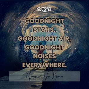 Goodnight stars, goodnight air, goodnight noises everywhere.