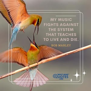 My music fights against the system that teaches to live and die.