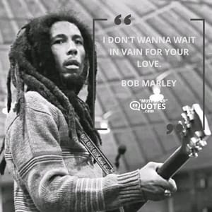 I don’t wanna wait in vain for your love.