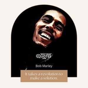 It takes a revolution to make a solution.