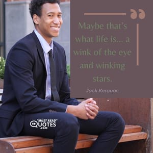 Maybe that’s what life is… a wink of the eye and winking stars.