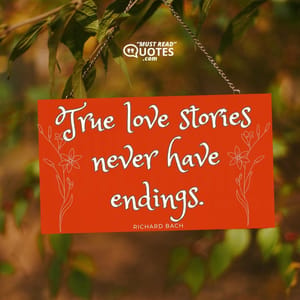 True love stories never have endings.