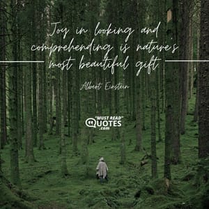 Joy in looking and comprehending is nature's most beautiful gift.