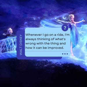 Whenever I go on a ride, I'm always thinking of what's wrong with the thing and how it can be improved.