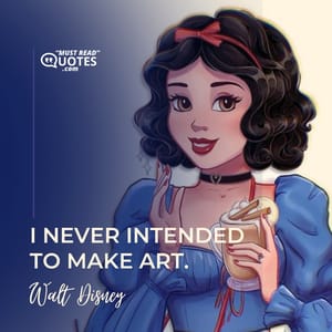 I never intended to make art.