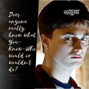 Does anyone really know what You-Know-Who would or wouldn't do?