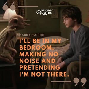 I’ll be in my bedroom, making no noise and pretending I’m not there.