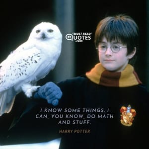 I know some things. I can, you know, do math and stuff.