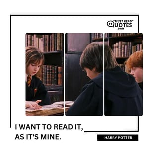 I want to read it, as it's mine.