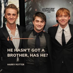 He hasn’t got a brother, has he?