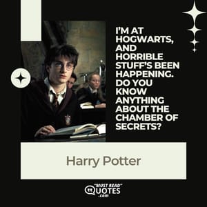 I’m at Hogwarts, and horrible stuff’s been happening. Do you know anything about the Chamber of Secrets?