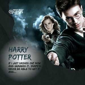 If I just dashed out now and grabbed it, Snape’d never be able to get it and...