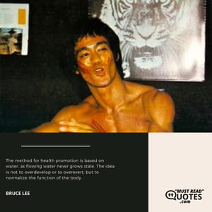 The method for health promotion is based on water, as flowing water never grows stale. The idea is not to overdevelop or to overexert, but to normalize the function of the body.