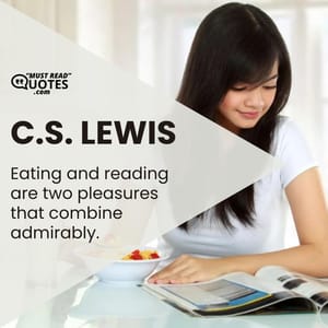 Eating and reading are two pleasures that combine admirably.