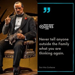 Never tell anyone outside the Family what you are thinking again.