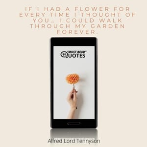 If I had a flower for every time I thought of you… I could walk through my garden forever.