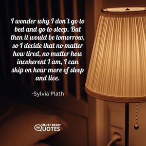 I wonder why I don’t go to bed and go to sleep. But then it would be tomorrow, so I decide that no matter how tired, no matter how incoherent I am, I can skip on hour more of sleep and live.