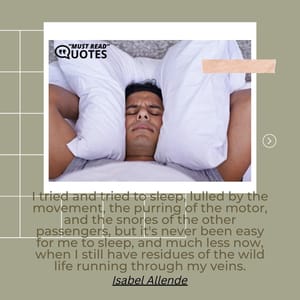 I tried and tried to sleep, lulled by the movement, the purring of the motor, and the snores of the other passengers, but it's never been easy for me to sleep, and much less now, when I still have residues of the wild life running through my veins.