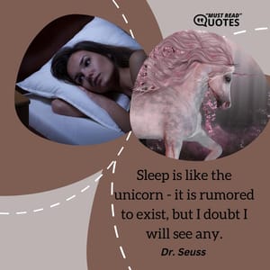 Sleep is like the unicorn - it is rumored to exist, but I doubt I will see any.