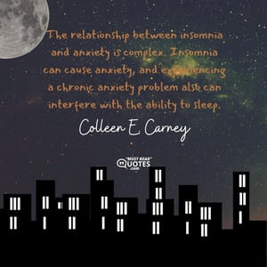 The relationship between insomnia and anxiety is complex. Insomnia can cause anxiety, and experiencing a chronic anxiety problem also can interfere with the ability to sleep.