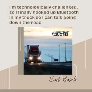 I'm technologically challenged, so I finally hooked up Bluetooth in my truck so I can talk going down the road.