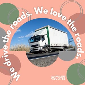We drive the roads. We love the roads.