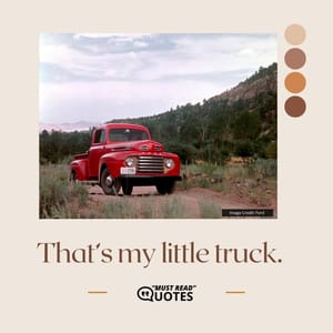 That’s my little truck.